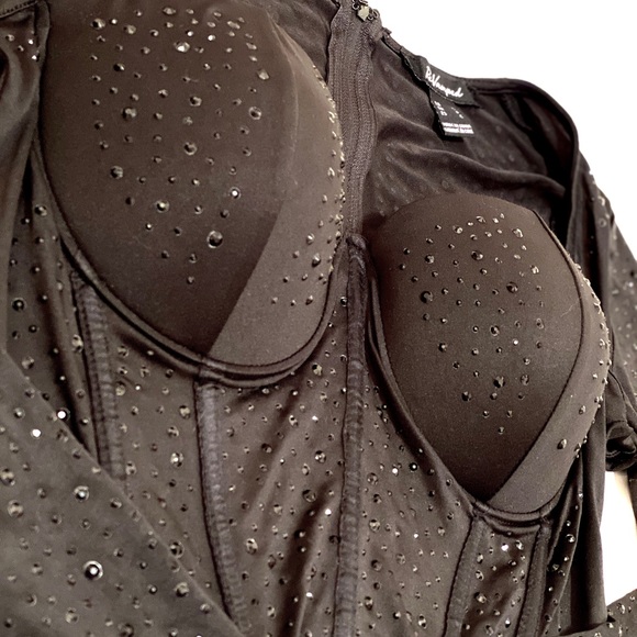 Black rhinestone corset top - Picture 3 of 4